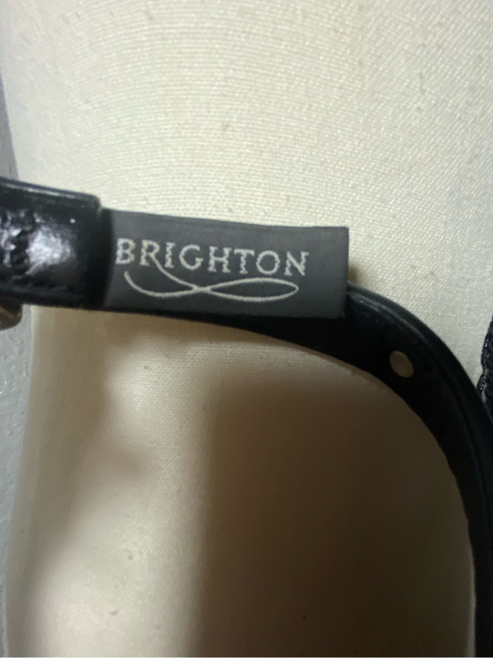 Y2K Brighton Black Leather Multicolor Beaded Skinny Belt Size XL - Picture 8 of 9